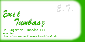 emil tumbasz business card