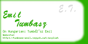 emil tumbasz business card